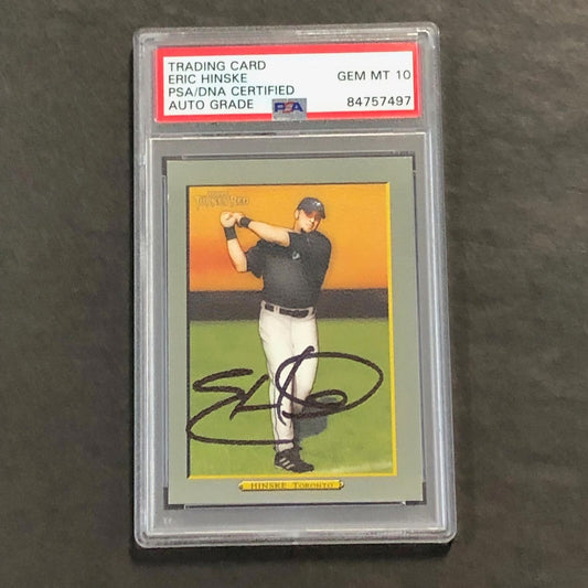 2005 Topps Turkey Red #108 Eric Hinske Signed Card PSA/DNA Slabbed AUTO 10 Bluej