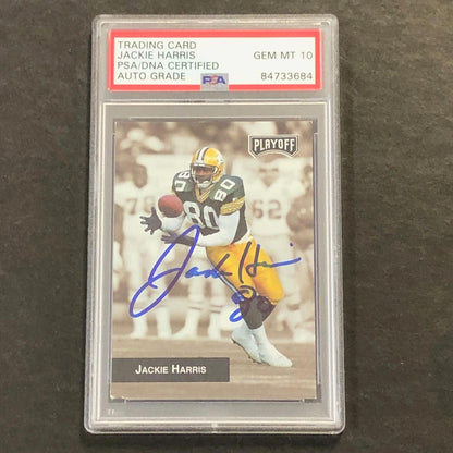 1993 Playoffs #213 Jackie Harris AUTO 10 card PSA Packers Signed