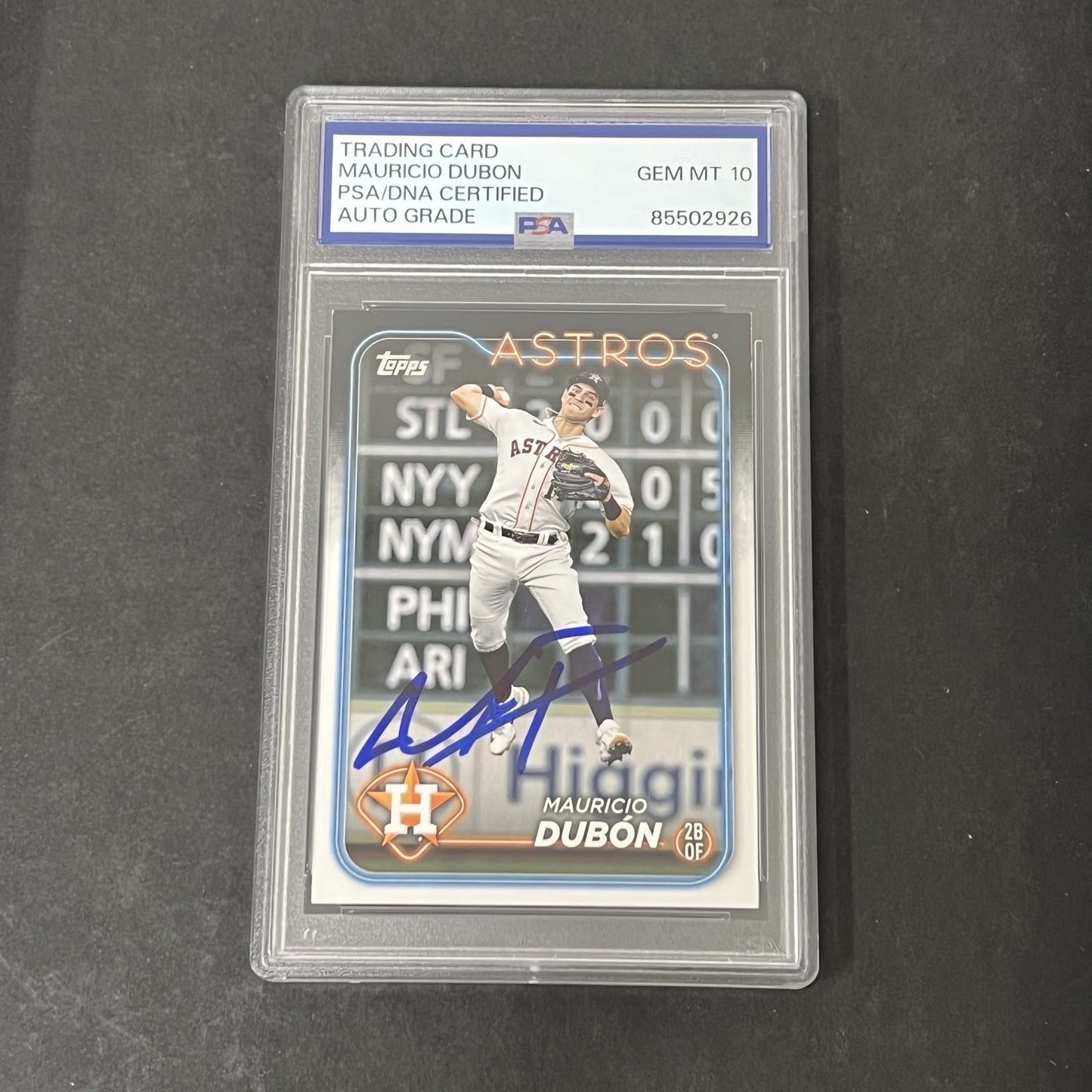 2024 Topps Series 1 #326 Mauricio Dubón signed card PSA Auto 10