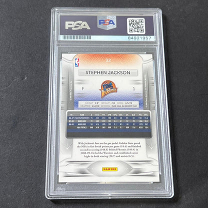 2009-10 Panini Prestige #32 Stephen Jackson Signed Card AUTO GRADE 10 PSA Slabbe