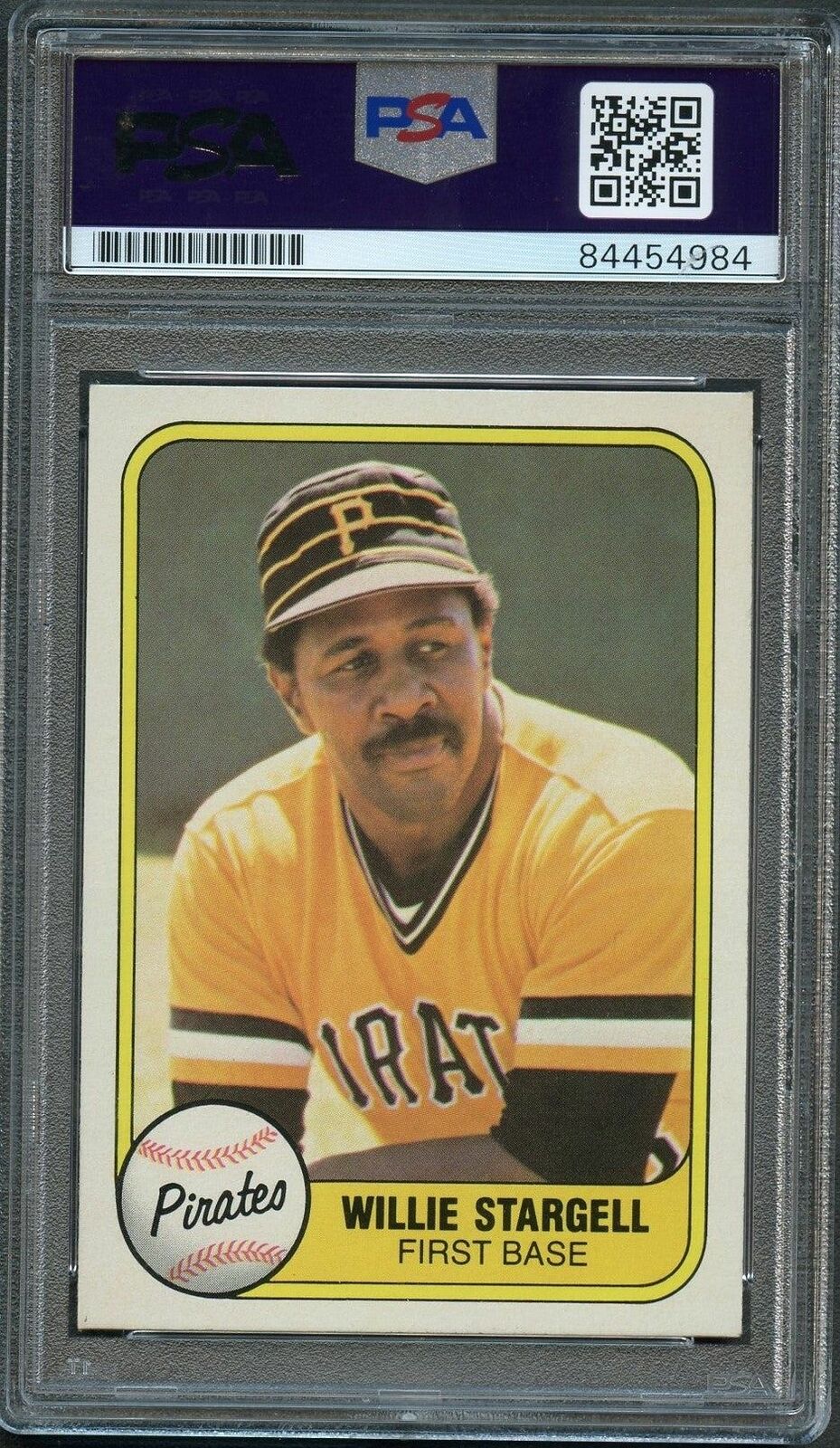 1981 Fleer #363 Willie Stargell Signed Card PSA Slabbed Auto Pirates