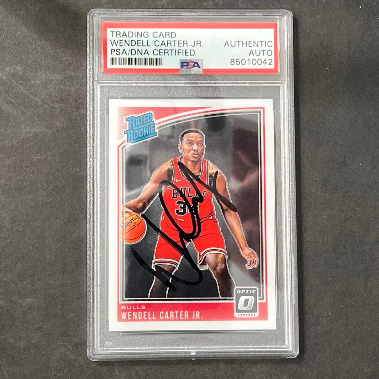 2018-19 Panini Donruss #170 Wendell Carter Jr. Signed Card AUTO PSA Slabbed RC B