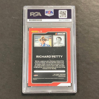 2021 Panini Prizm Racing Flashbacks #77 Richard Petty Signed Card AUTO 10 PSA Sl