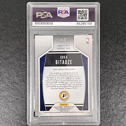 2019-20 Panini Prizm Instant Impact #23 Goga Bitadze Signed Card AUTO PSA Slabbe