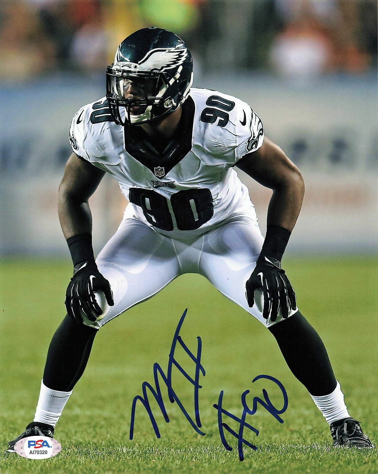 MARCUS SMITH signed 8x10 photo PSA/DNA Philadelphia Eagles Autographed