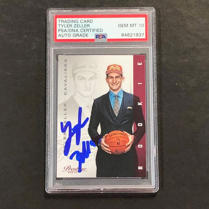 2012-13 NBA Prestige #218 Tyler Zeller Signed Card AUTO 10 PSA/DNA Slabbed Caval