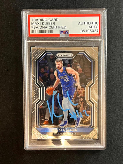 2018-19 Panini Prizm #186 Maxi Kleber Signed Card AUTO PSA/DNA Slabbed Mavericks