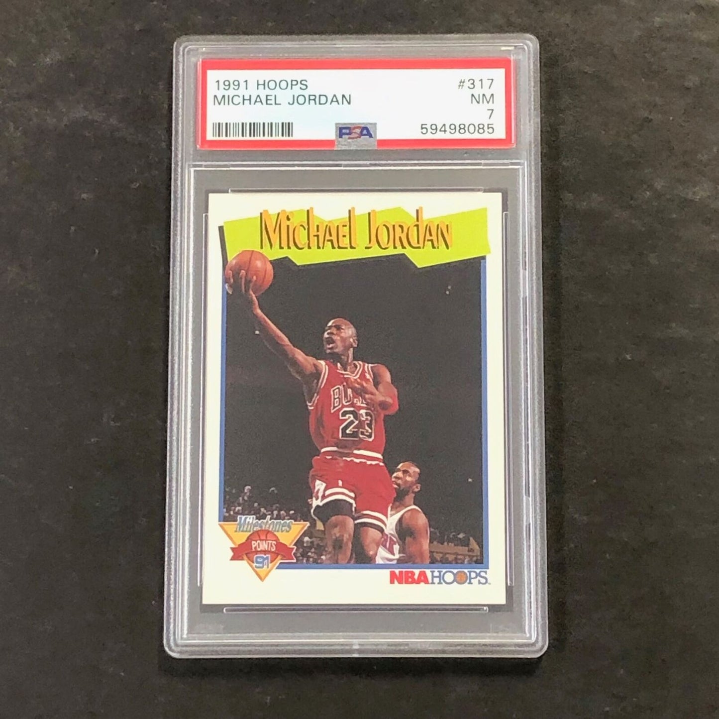 1991 Hoops #317 Michael Jordan PSA 7 NM Bulls