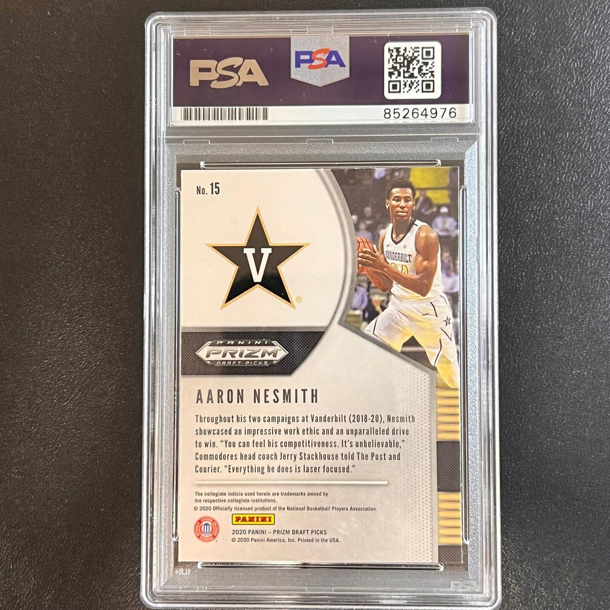 2020 Panini Prizm Draft Picks #15 Aaron Nesmith Signed Card AUTO PSA Slabbed RC
