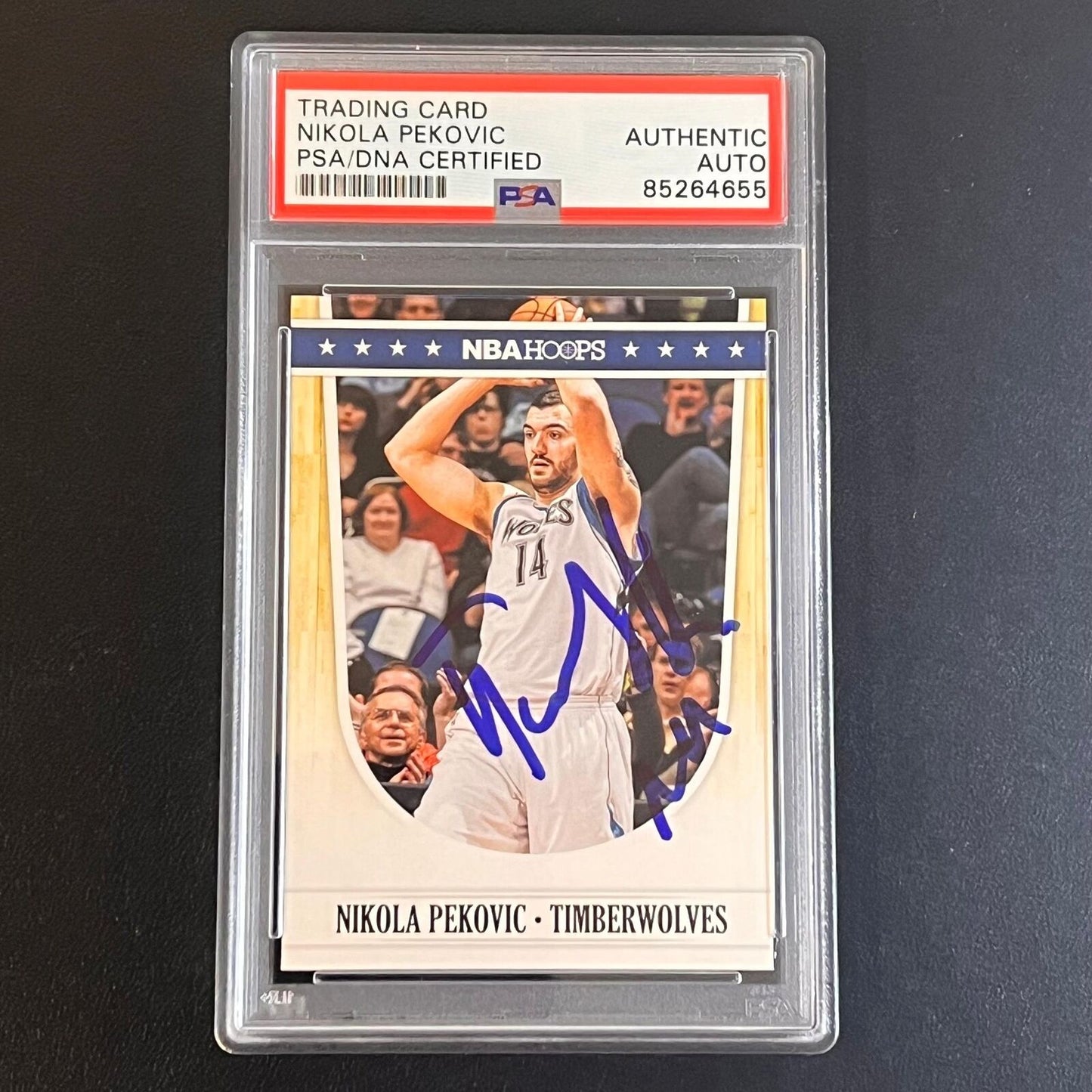 2012-13 Panini NBA Hoops #139 Nikola Pekovic Signed Card AUTO PSA Slabbed Timber