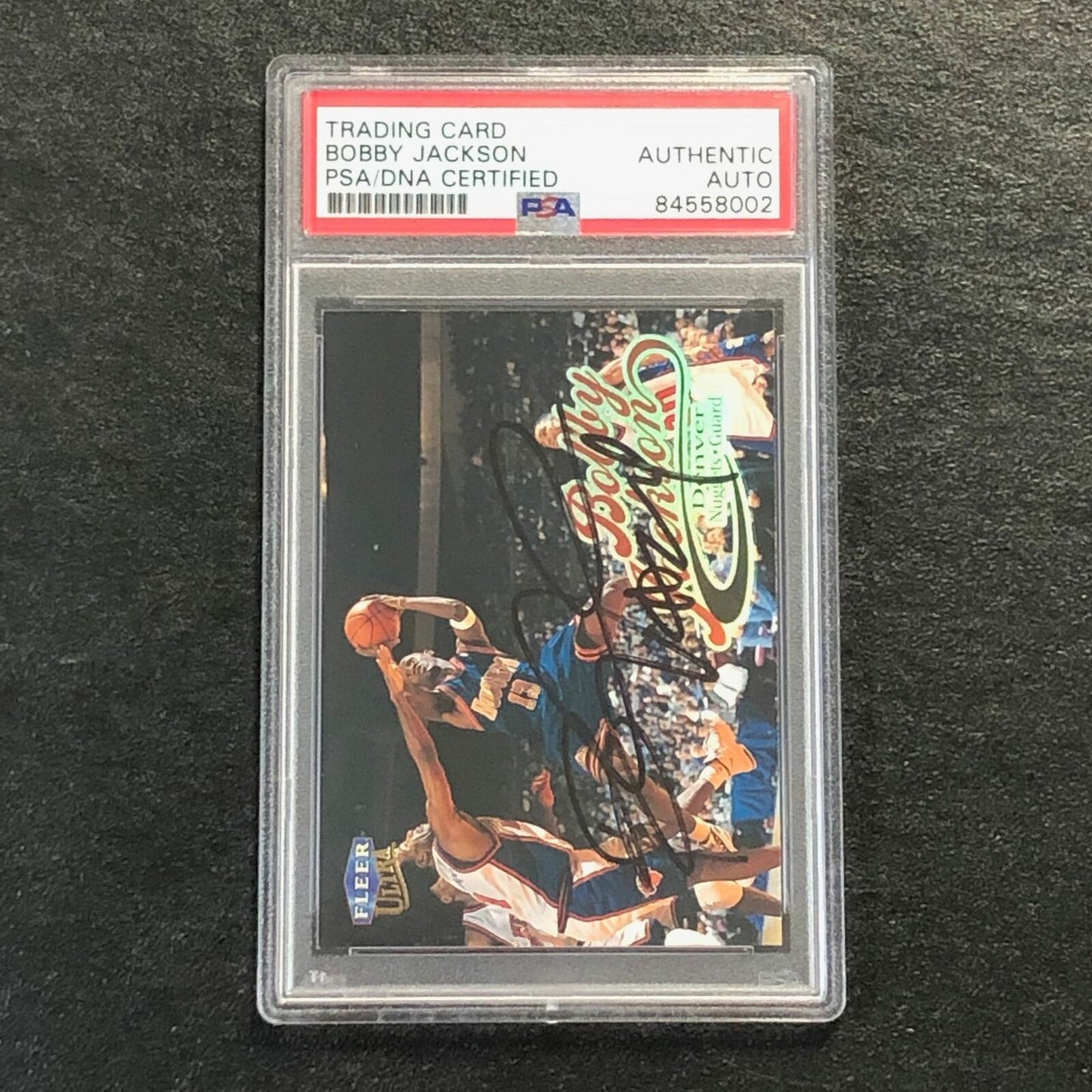 1998-99 Fleer Ultra #37 Bobby Jackson Signed Card AUTO PSA Slabbed Nuggets