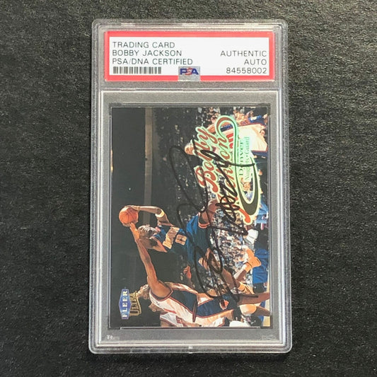 1998-99 Fleer Ultra #37 Bobby Jackson Signed Card AUTO PSA Slabbed Nuggets