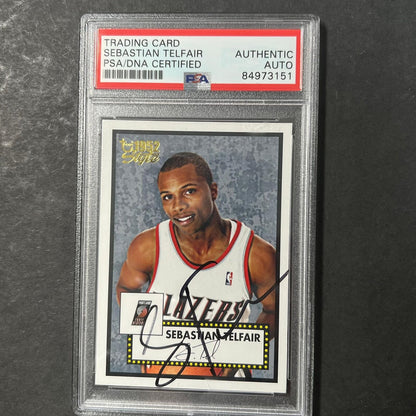 2005-06 Topps 1952 Style #128 Sebastian Telfair Signed Card AUTO PSA/DNA Slabbed