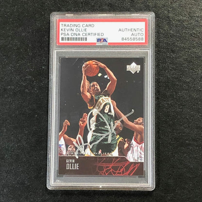 2003-04 Upper Deck #42 Kevin Ollie Signed Card AUTO PSA Slabbed Sonics