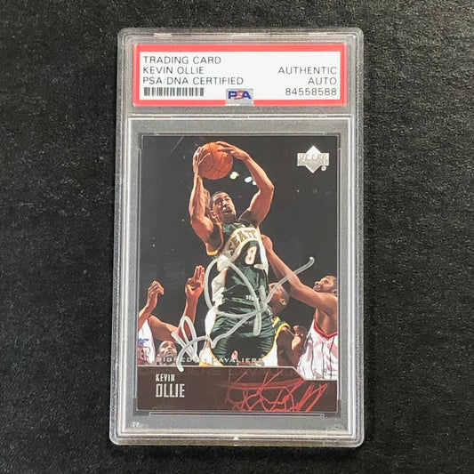 2003-04 Upper Deck #42 Kevin Ollie Signed Card AUTO PSA Slabbed Sonics