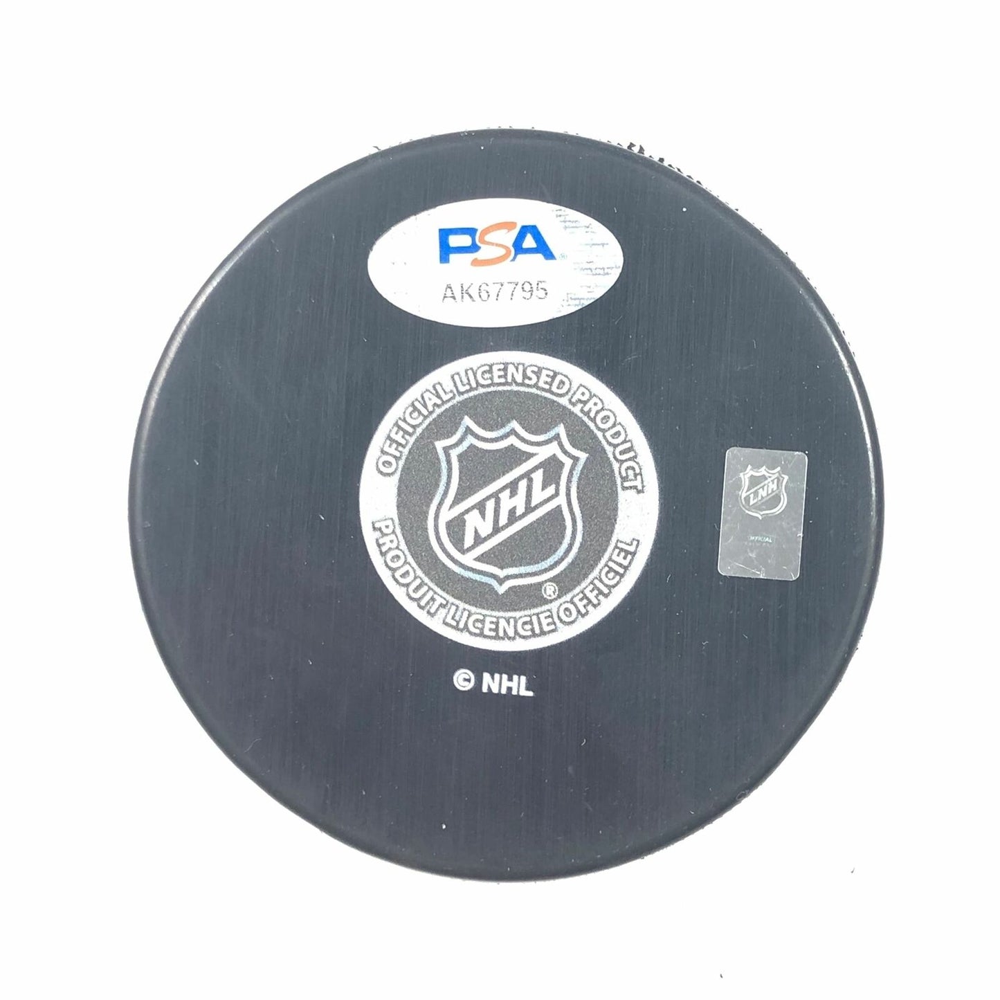 MacKENZIE ENTWISTLE signed Hockey Puck PSA/DNA Chicago Blackhawks Autographed