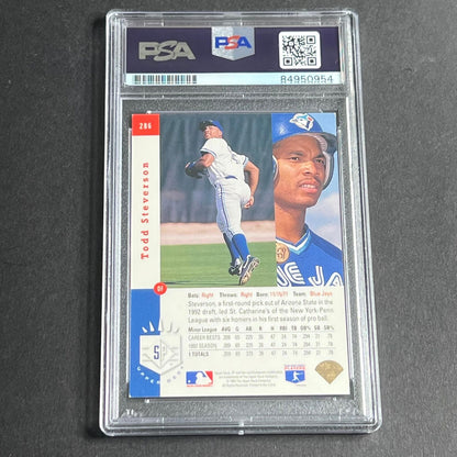 1993 Upper Deck #286 Todd Steverson PSA/DNA Slabbed Autographed AUTO Blue Jays