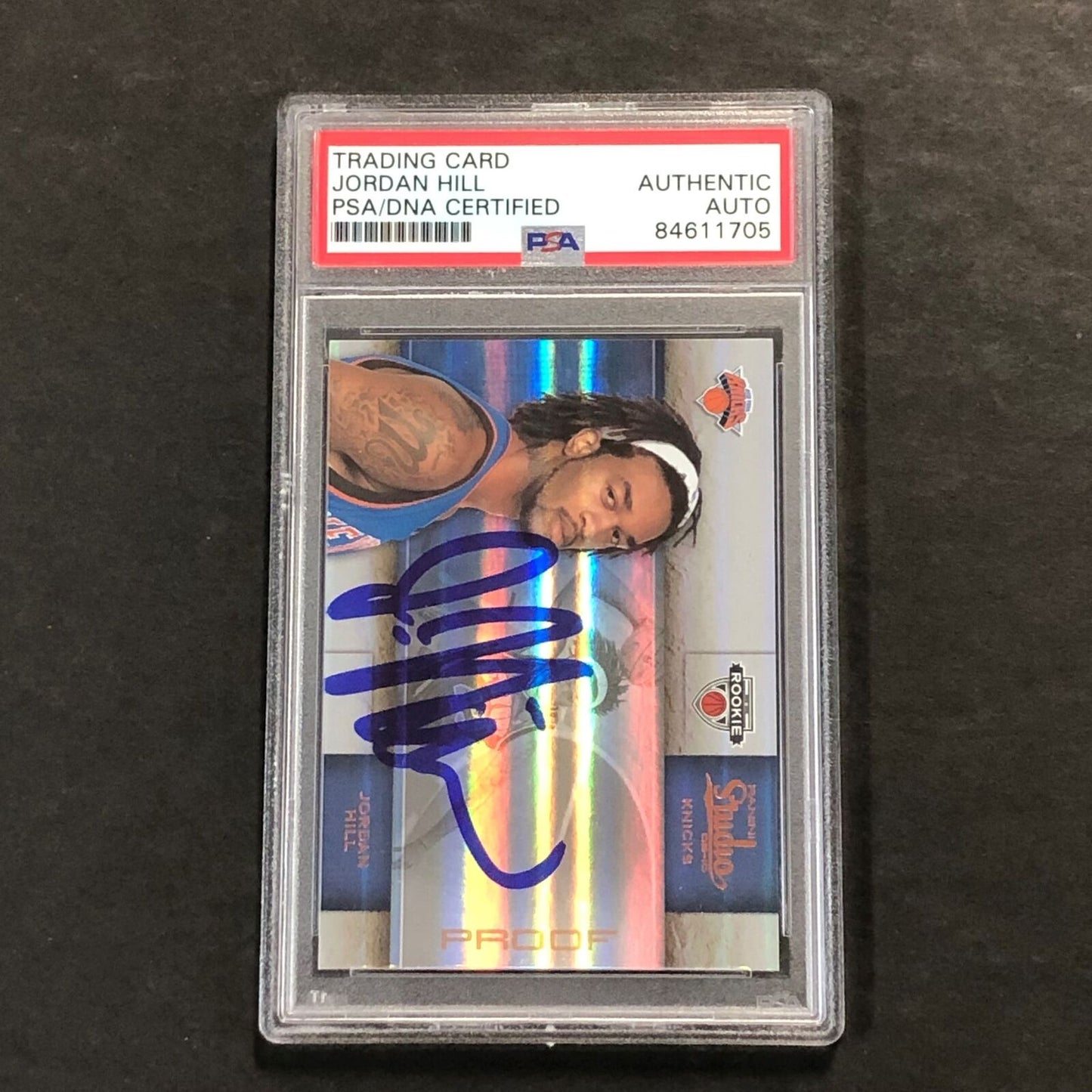 2009-10 PANINI STUDIO #149 Jordan Hill Signed Card AUTO PSA Slabbed RC Knicks