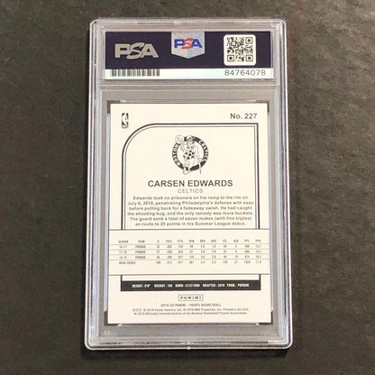 2020-21 Panini NBA Hoops #227 Carsen Edwards Signed Card AUTO PSA/DNA Slabbed Ce