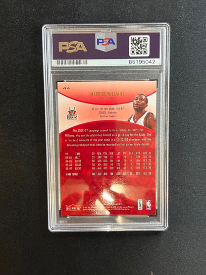 2007-08 Fleer Hot Prospects #44 Maurice Mo Williams Signed Card AUTO PSA Slabbed