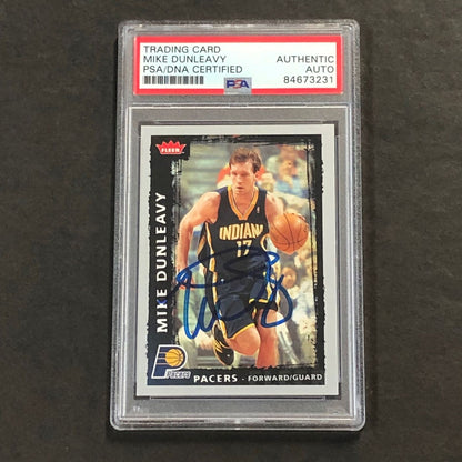 2008-09 Fleer Basketball #58 Mike Dunleavy Signed Card PSA Pacers