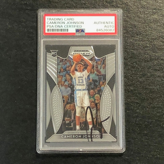 2019-20 Panini Prizm Draft Picks #13 Cameron Johnson Signed Card PSA Slabbed Aut