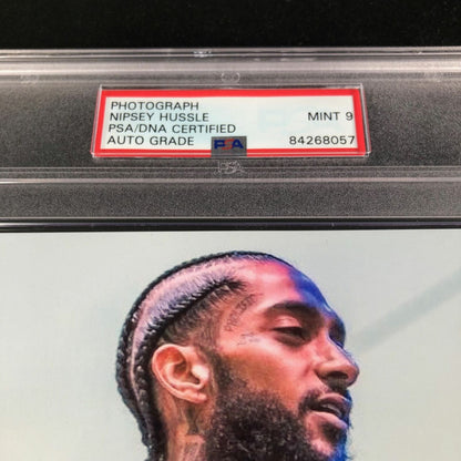 Nipsey Hussle Signed 8x10 Photo PSA Encapsulated Auto Grade 9 Mint Rapper