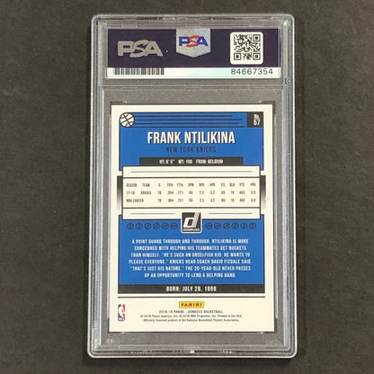 2018-19 Panini Donruss #57 Frank Ntilikina Signed Card AUTO PSA Slabbed Knicks