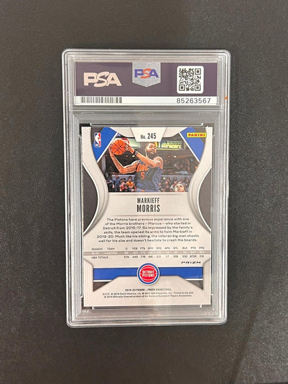 2019-2020 Panini Prizm #245 Markieff Morris Signed Card AUTO PSA Slabbed Pistons