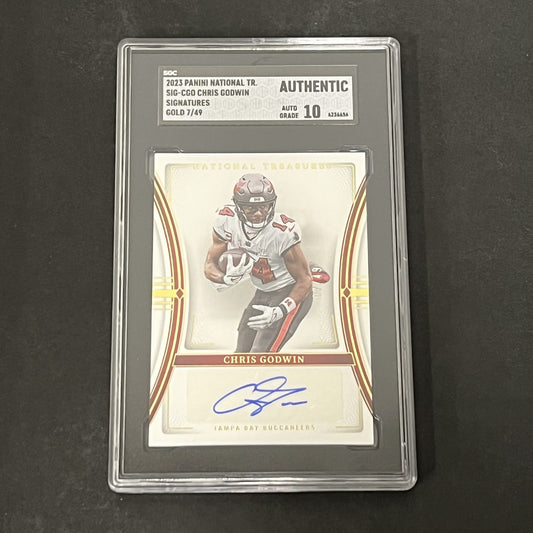 2023 Panini National Treasures #SIG-CGO Chris Godwin SGC Authentic Auto 10