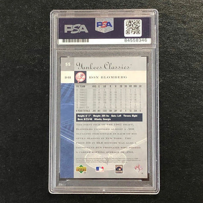 2004 Upper Deck Yankees Classics #55 Ron Blomberg Signed Card PSA Slabbed Auto Y