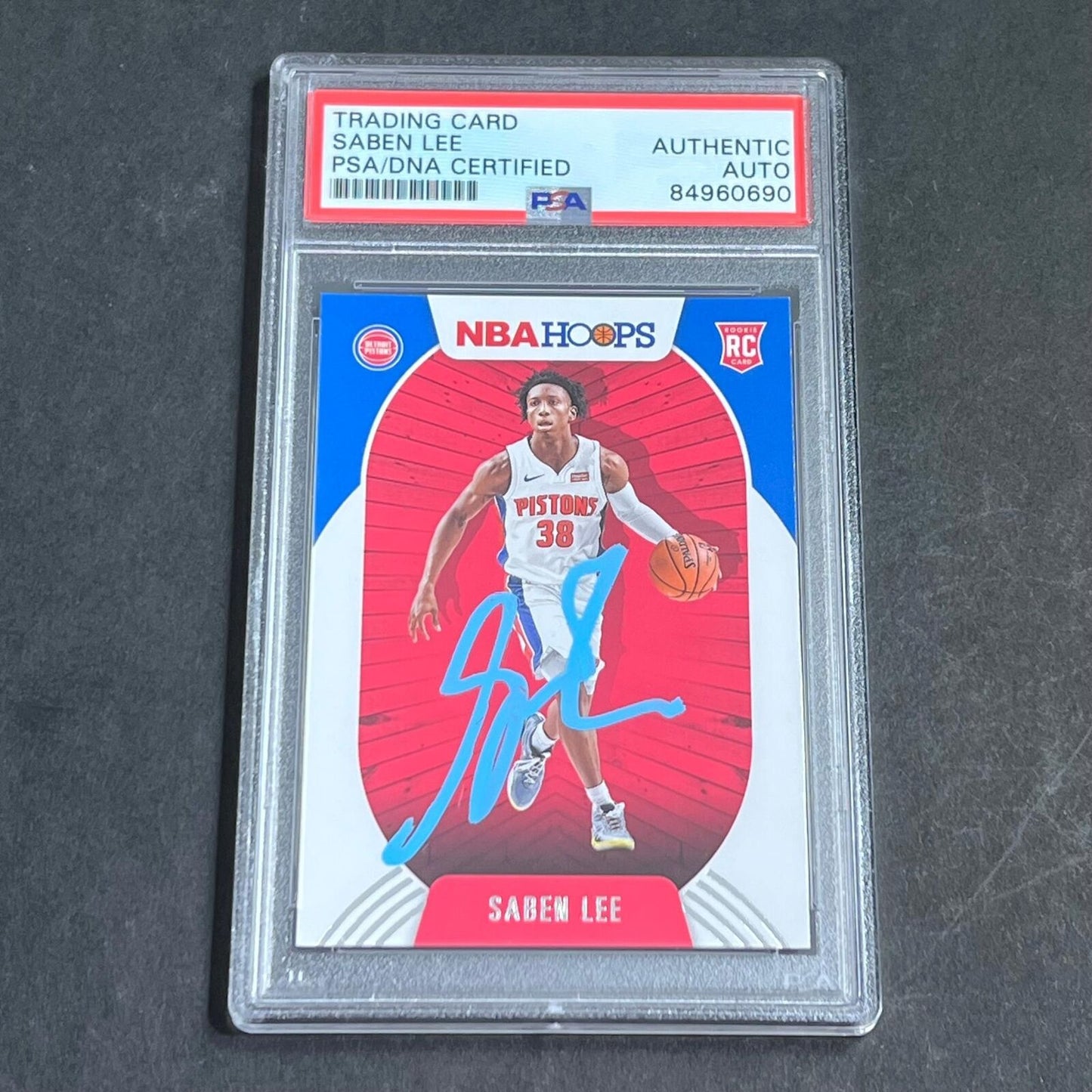 2020-21 Panini Hoops Rated Rookie #206 Saben Lee Signed Card AUTO PSA Slabbed Pi