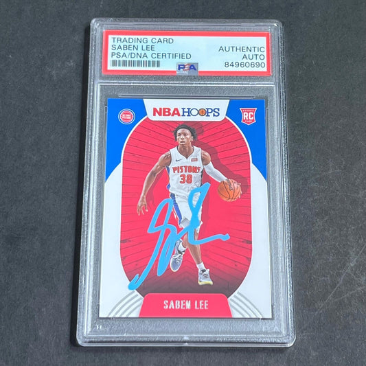 2020-21 Panini Hoops Rated Rookie #206 Saben Lee Signed Card AUTO PSA Slabbed Pi