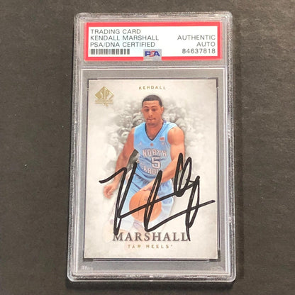 2012-13 Upper Deck #23 Kendall Marshall Signed Card AUTO PSA Slabbed