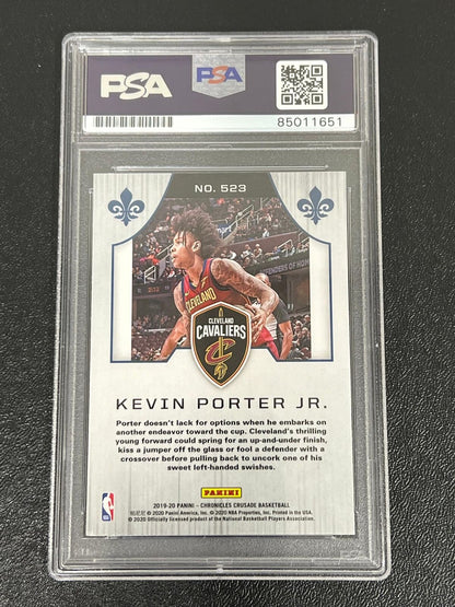 2019-20 Panini Chronicles #523 Kevin Porter Jr. Signed Card PSA Slabbed Cavalier
