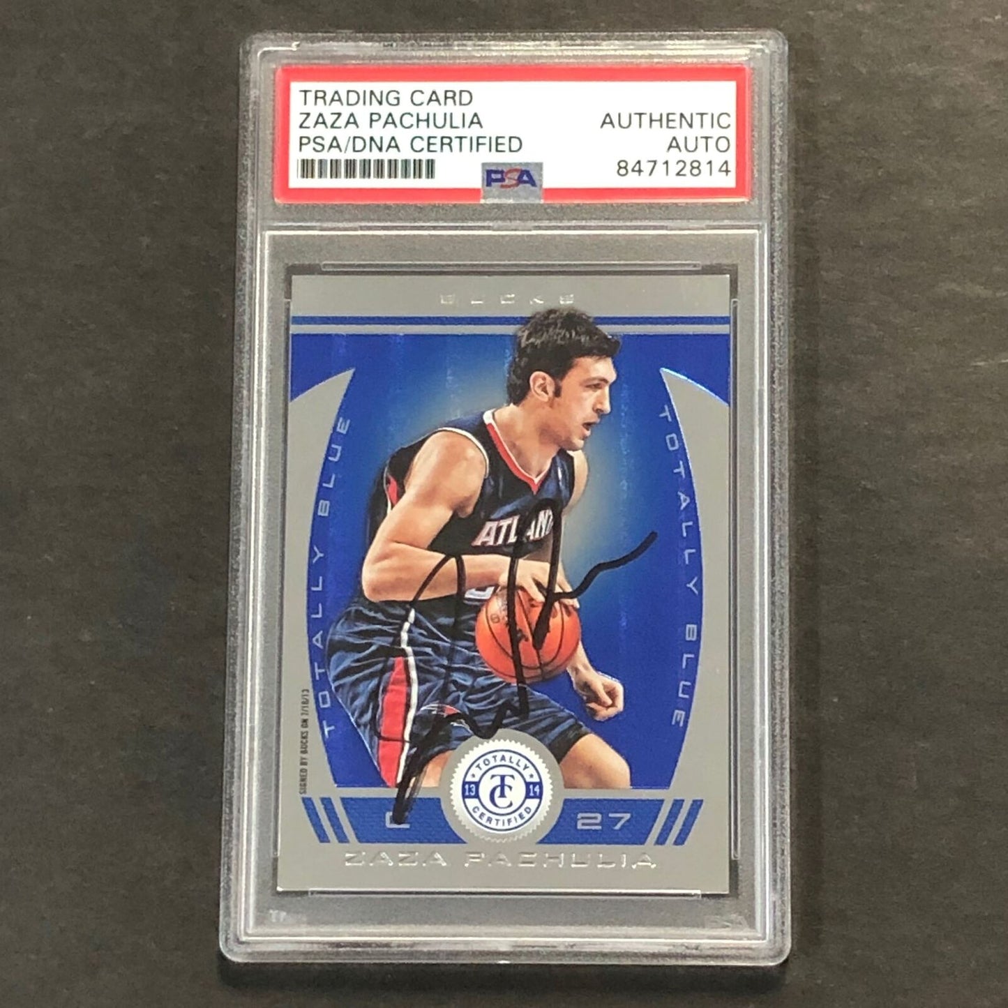 2013-14 Panini TC #165 Zaza Pachulia Signed Card AUTO PSA Slabbed Bucks