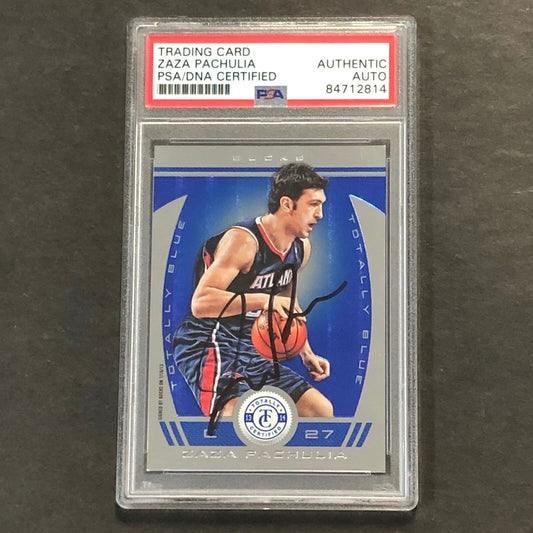 2013-14 Panini TC #165 Zaza Pachulia Signed Card AUTO PSA Slabbed Bucks