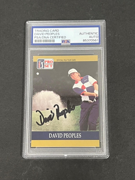 1990 PGA Tour Pro Set #57 David Peoples Signed Card PSA/DNA Autographed Slabbed