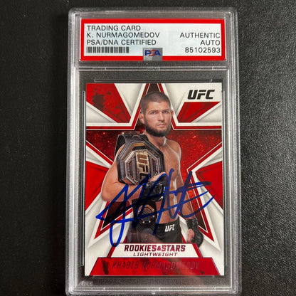 2021 Panini Chronicles Rookies & Stars #81 Khabib Nurmangomedov Signed Card AUTO