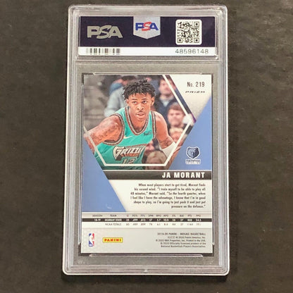 2019 Panini Mosaic #219 Silver Prizm Ja Morant Card PSA 6 Slabbed Grizzlies