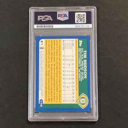 2003 Topps #558 Tim Hudson Signed Card PSA Slabbed Auto A's