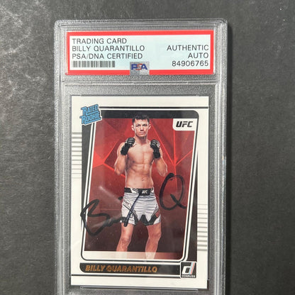 2022 Panini Donruss #201 Billy Quarantillo Signed Card AUTO PSA Slabbed UFC