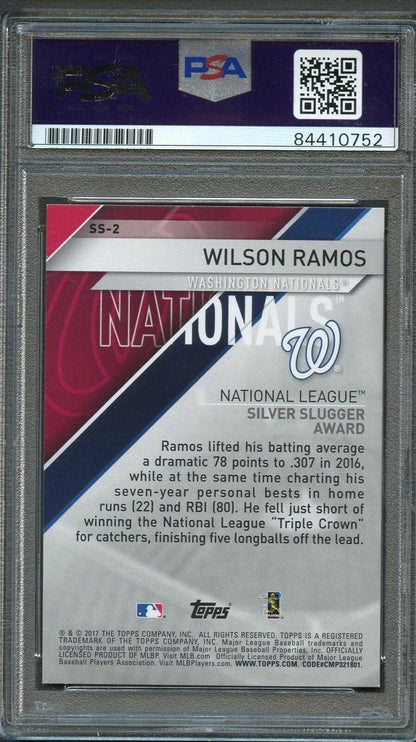 2017 Topps Silver Slugger Awards #SS-2 Wilson Ramos Signed Card PSA Slabbed Auto