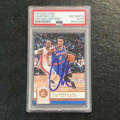 2016-17 Panini Excalibur #120 Courtney Lee Signed Card AUTO PSA Slabbed Knicks