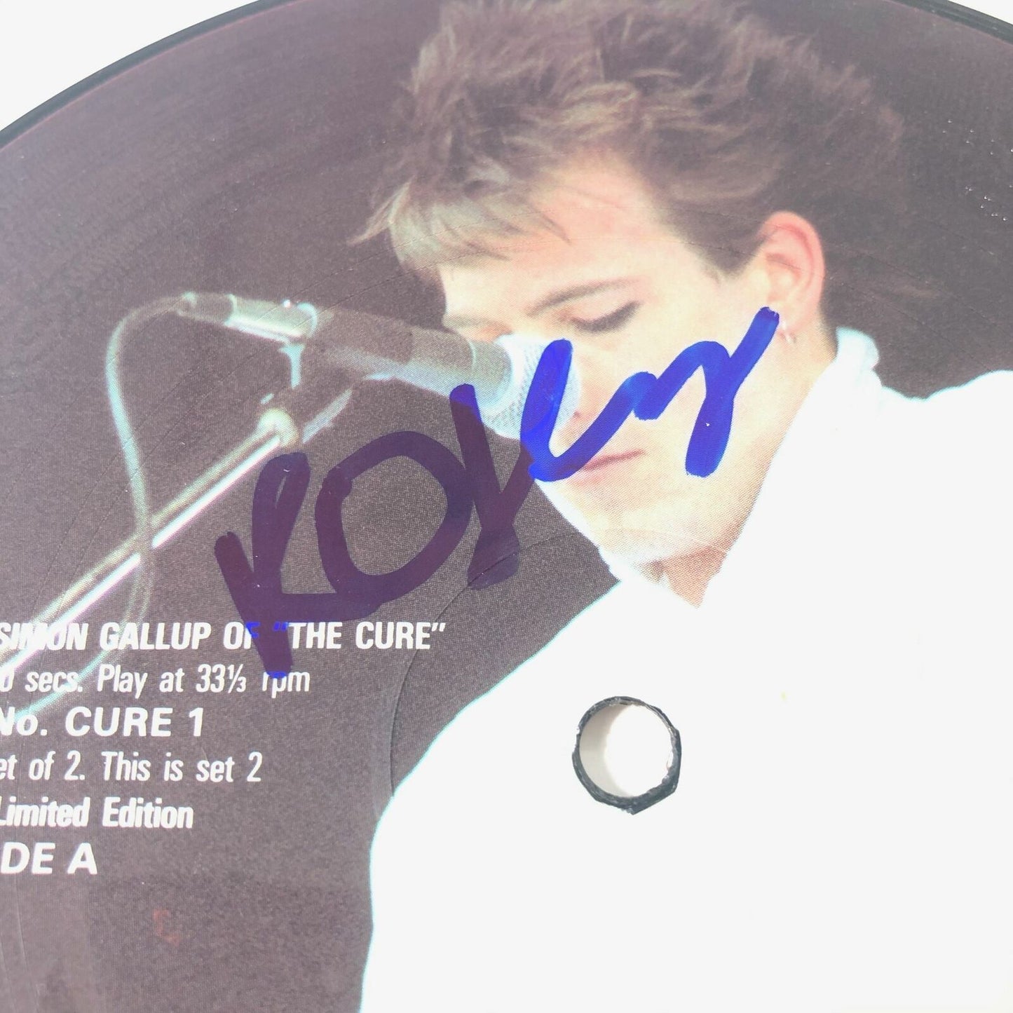 Robert Smith Signed The Cure 7 Inch LP Vinyl PSA/DNA Autographed