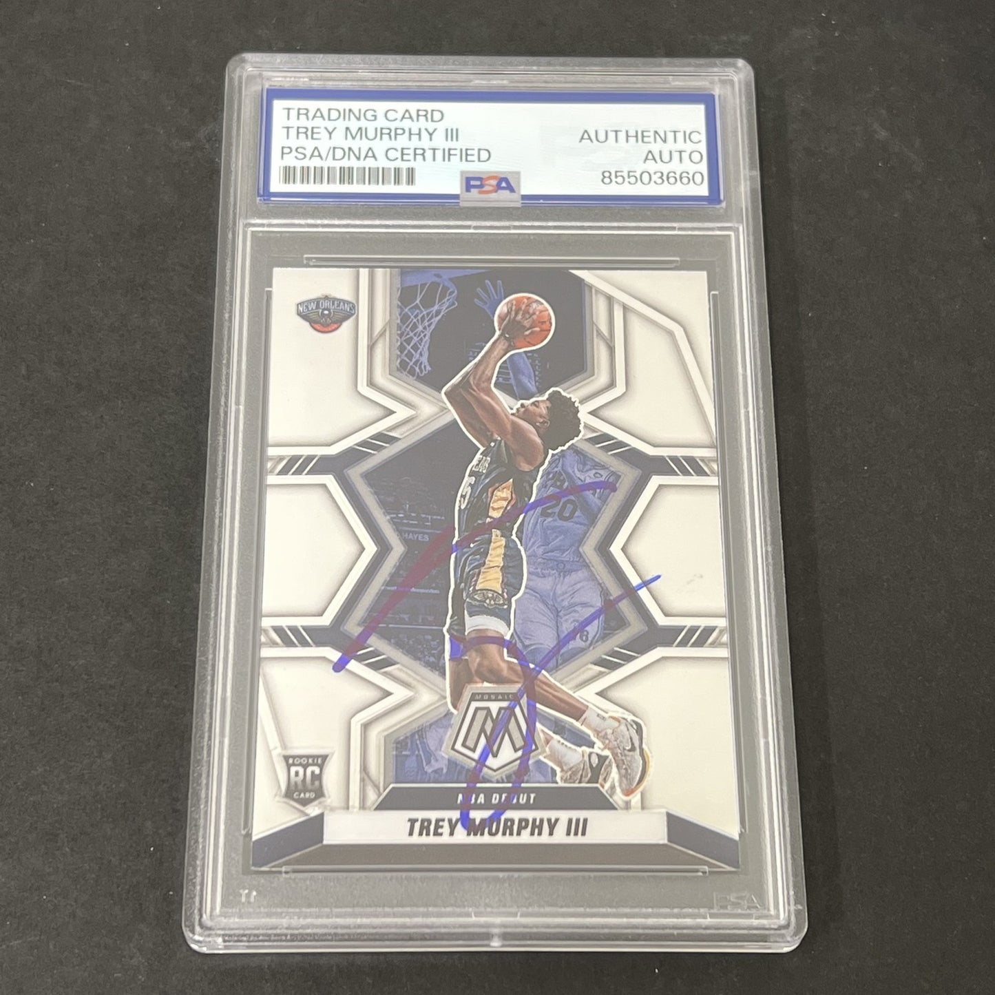 2021-22 Panini Mosaic #278 Trey Murphy signed card PSA