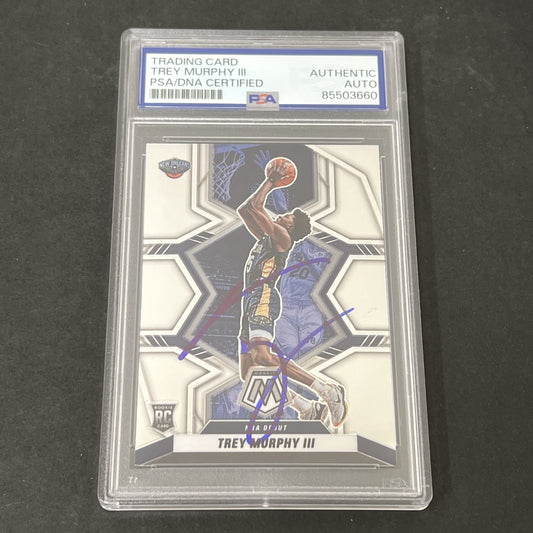 2021-22 Panini Mosaic #278 Trey Murphy signed card PSA