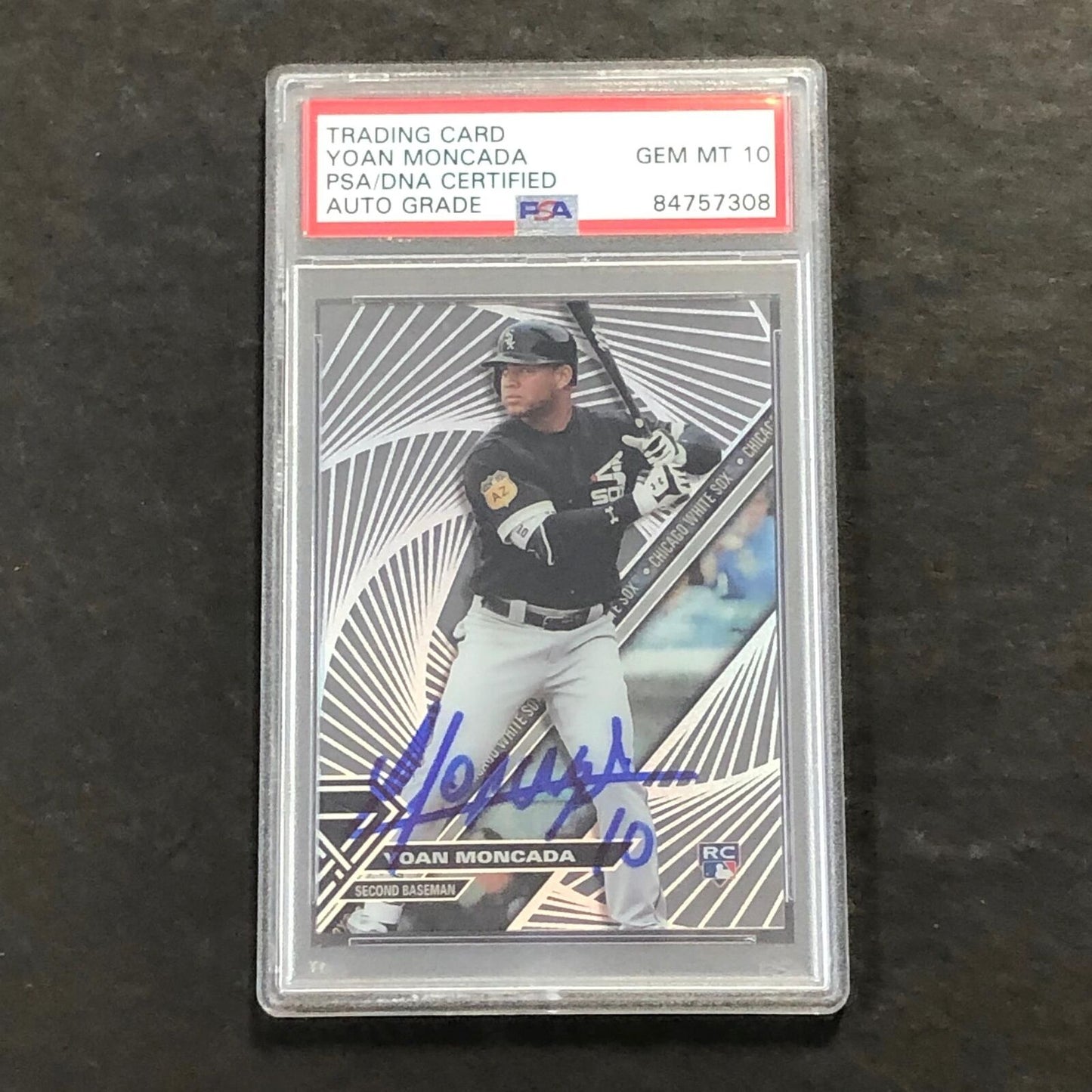 2017 Topps High Tek #HT-YM Yoan Moncada Signed Card PSA Slabbed Auto 10 White So