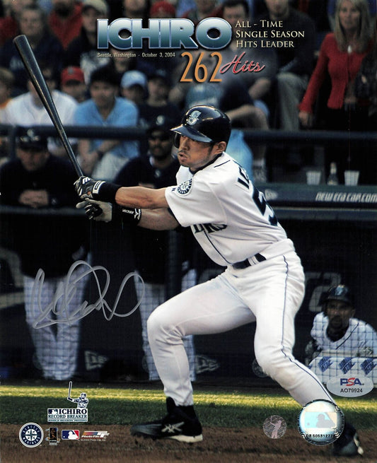 Ichiro Suzuki signed 8x10 photo PSA/DNA Seattle Mariners