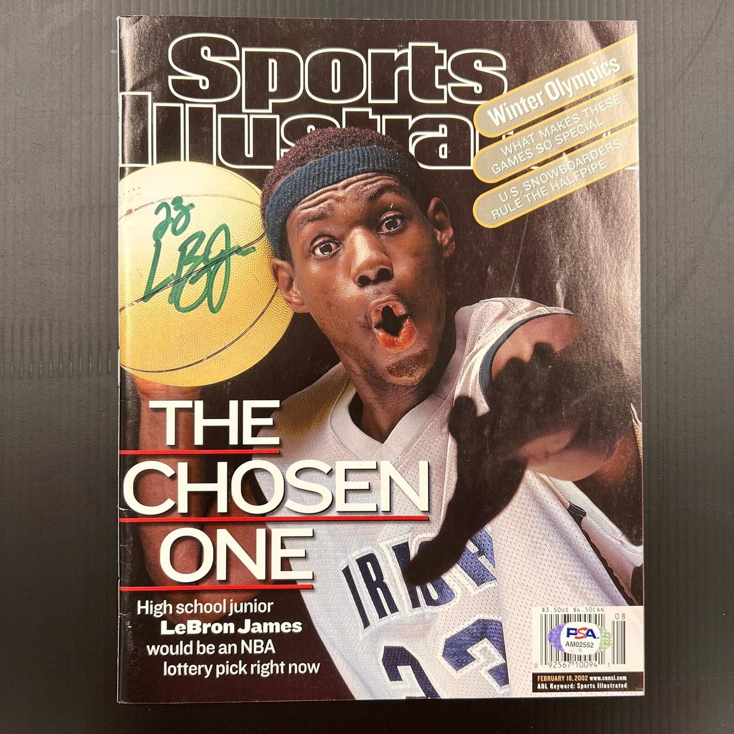 LeBron James Signed 2001 SI Magazine "The Chosen One" PSA Auto Grade 10 GOAT